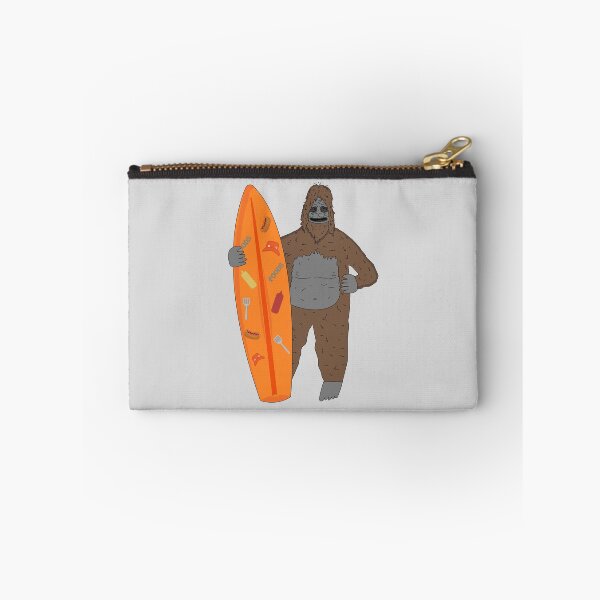 Item preview, Big lez show holding funny orange board day on beach with food pattern stuff druggo , funny cute big lez show , funny bigfoot designed and sold by SGS-.