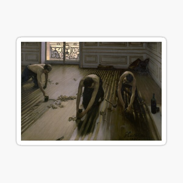 The Floor Scrapers (Les raboteurs de parquet) - Caillebotte Sticker