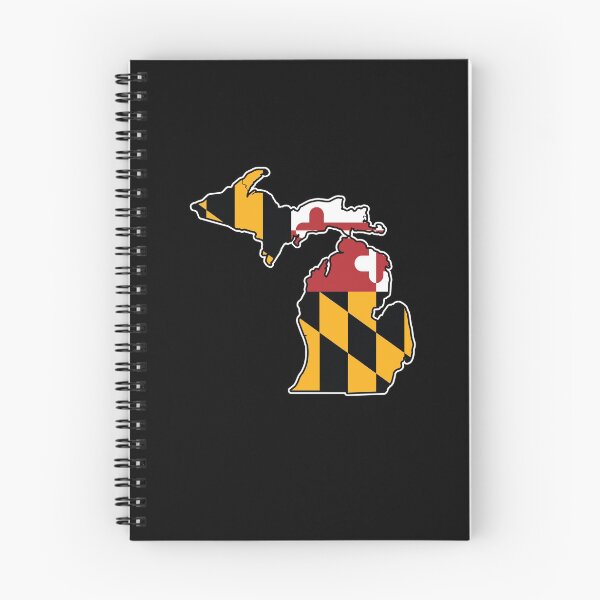 Item preview, Maryland Flag Michigan Map designed and sold by MarylandStyle.