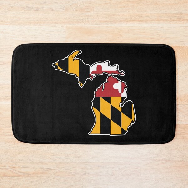 Item preview, Maryland Flag Michigan Map designed and sold by MarylandStyle.