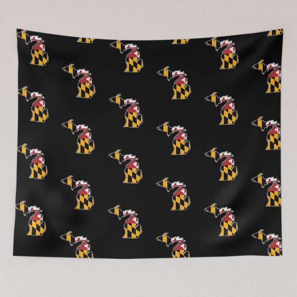 Item preview, Maryland Flag Michigan Map designed and sold by MarylandStyle.