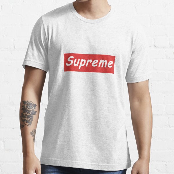 supreme white and red shirt