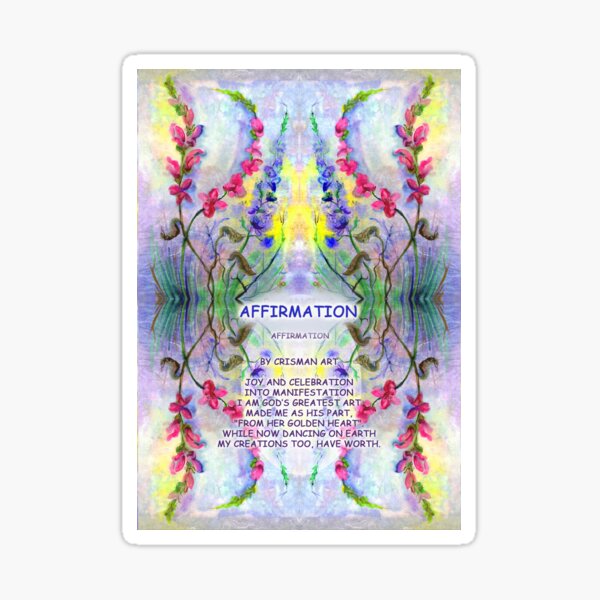 Affirmation on Creation 2 Sticker