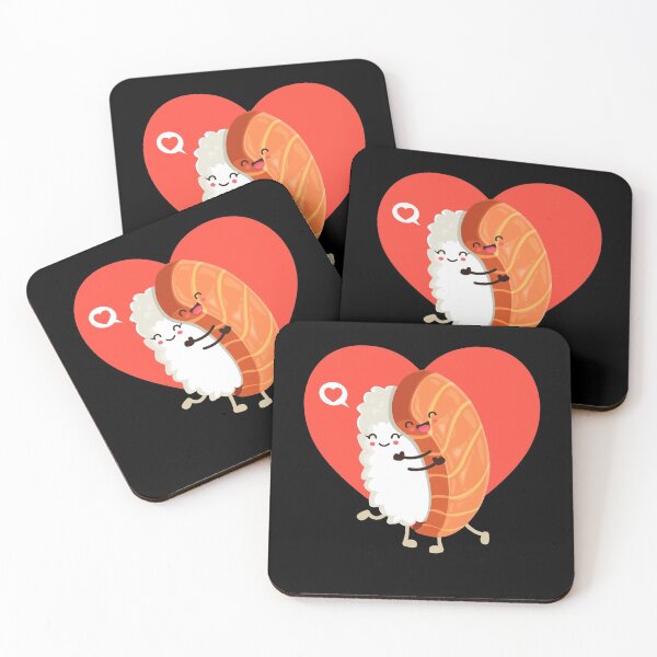 Item preview, Cute Sushi Lover Graphic Rice and Salmon Hugging Japanese Sushi Sushi Lover Gift designed and sold by enjoytheshirt.