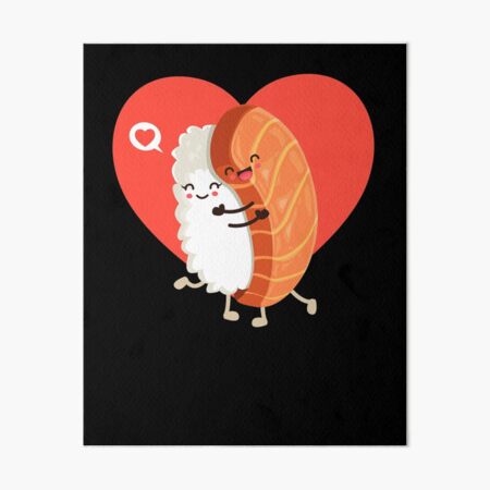 Kawaii Sushi Card Friendship Card Cute Sushi Hugs Card Kawaii Valentines  for Him Love Card Valentines for Her 