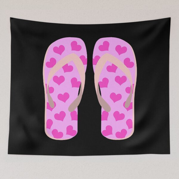 Item preview, Valentines Heart Flip Flops Thongs Slippers Jandals 14 Feb 2021 Valentines Day  designed and sold by KananiandKiki.