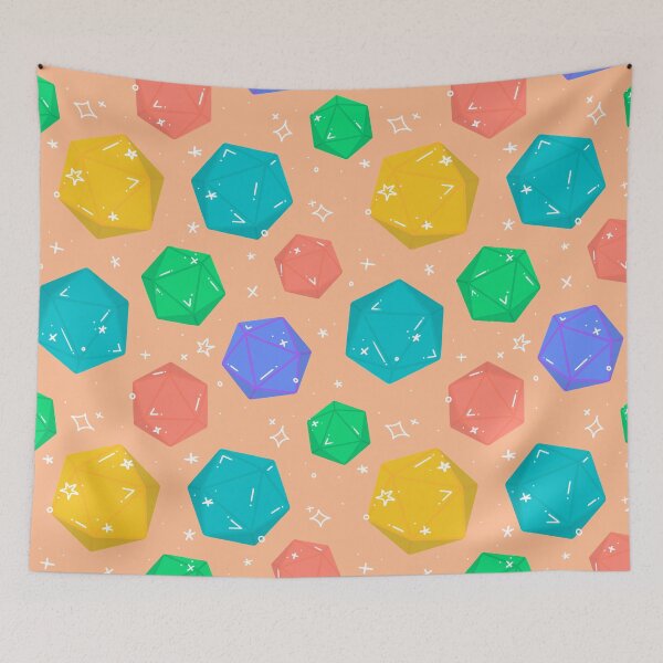 Item preview, D&D d20 Pattern - Sherbet designed and sold by Jennie Mahoney.