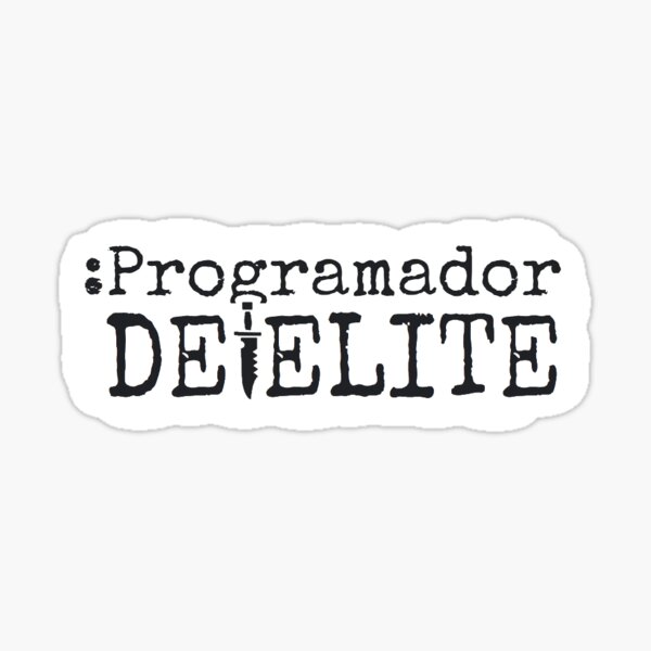 Programador De Elite - Black Sticker