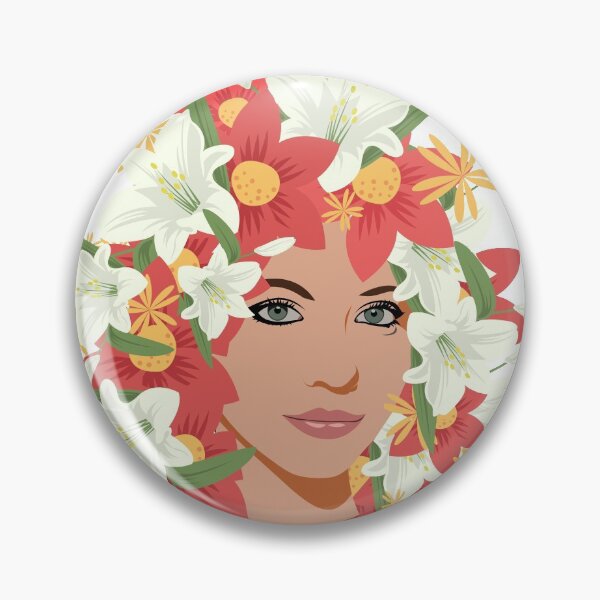Artikelvorschau, Mädchen mit Blumenhaar entworfen und verkauft von cute-tees.