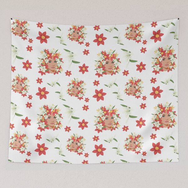 Item preview, Girl with floral hair designed and sold by cute-tees.