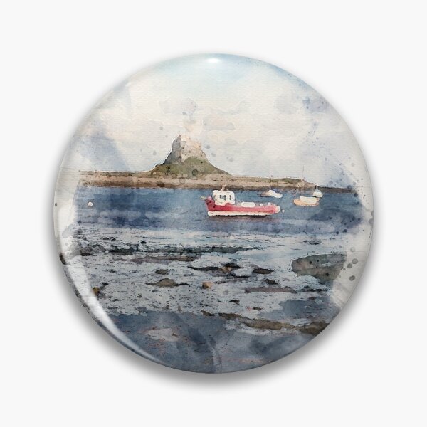 Item preview, Lindisfarne Castle View Watercolour designed and sold by PowderLanePress.