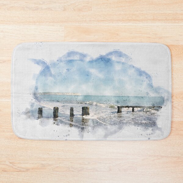 Item preview, Shanklin Wave Break Watercolour designed and sold by PowderLanePress.