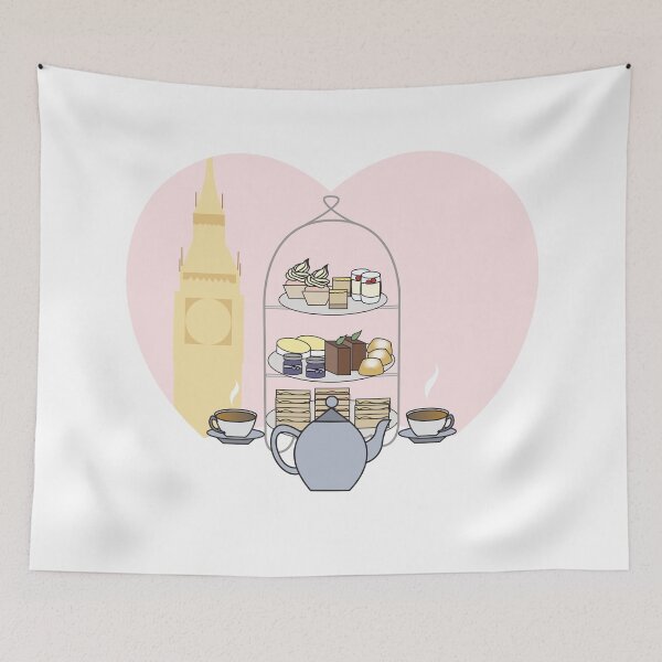 Item preview, London Tea in Pink designed and sold by Cintia Tamanaha.