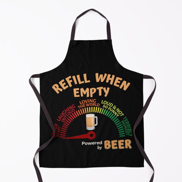 Item preview, Refill When Empty Powered by Beer Funny Drinking Beer Party designed and sold by InkItStudio.