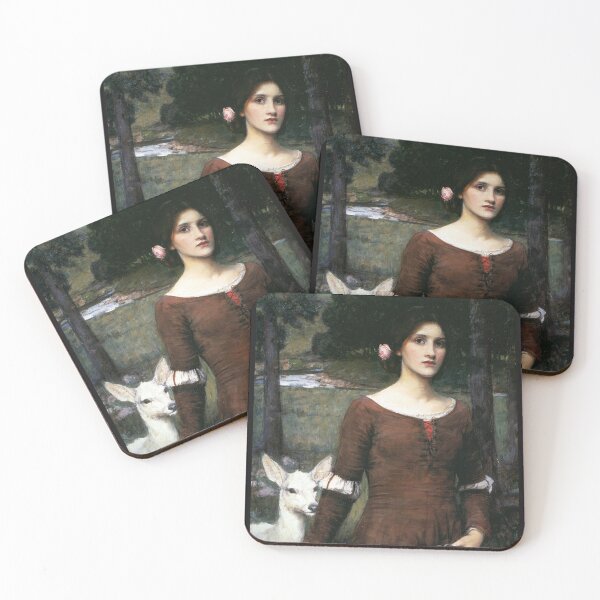 Artikelvorschau, Die Dame Clare von John William Waterhouse entworfen und verkauft von The Mysterious Domain Alyne Whiteswan Fine Art Prints and Merch.