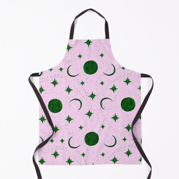 Item preview, pattern illustration pink green moon and stars designed and sold by marsatavi.