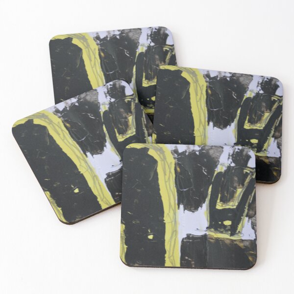 Item preview, Abstract composition black white and yellow designed and sold by dELLaS-Ghoust.