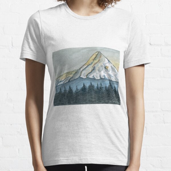 Mount Hood, Oregon. Watercolor Painting  Essential T-Shirt