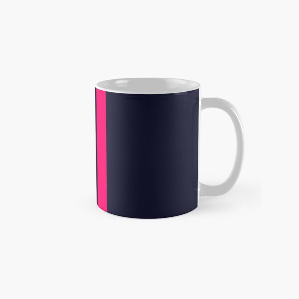 navy with magenta line Classic Mug