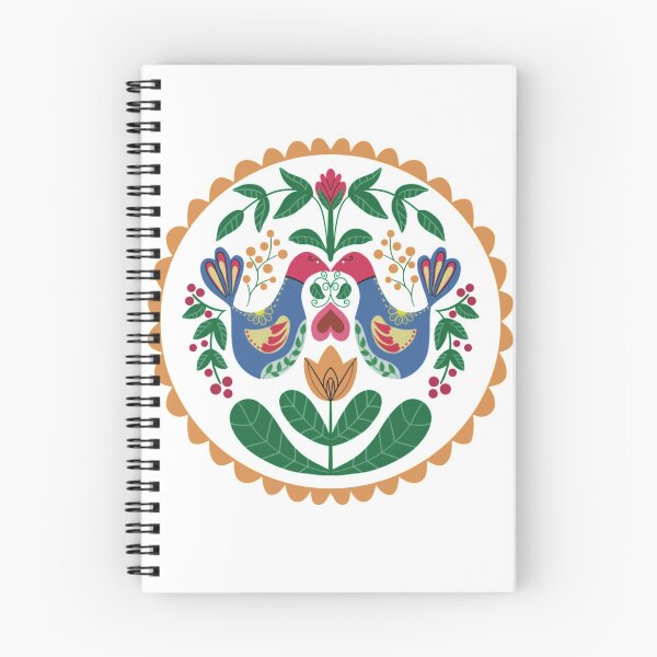 Item preview, Pennsylvania Dutch Folk Art Design – Birds, Berries, Tulips, and Heart – Barn Hex Sign Inspired Artwork designed and sold by Christina Anderson.