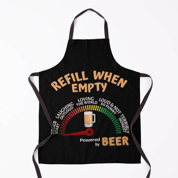 Item preview, Refill When Empty Powered by Beer Funny Drinking Beer Party with White Lettering around the Dial designed and sold by InkItStudio.