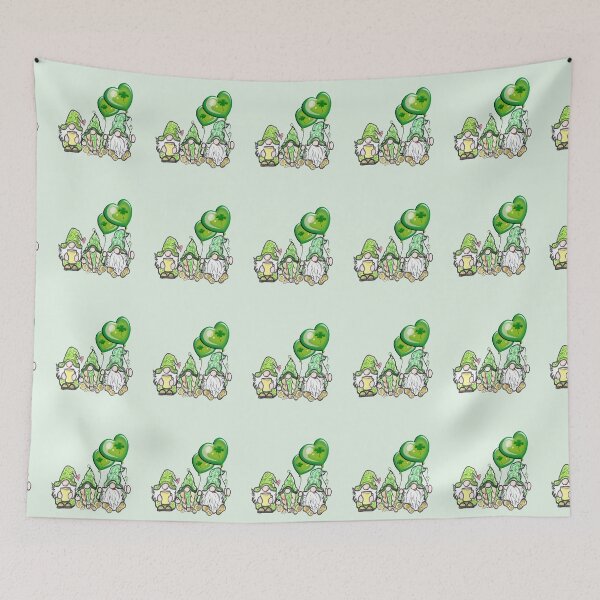 Item preview, St Patrick's Day Cute Irish Lass Gnome and Shamrock Gnomes designed and sold by tamdevo1.