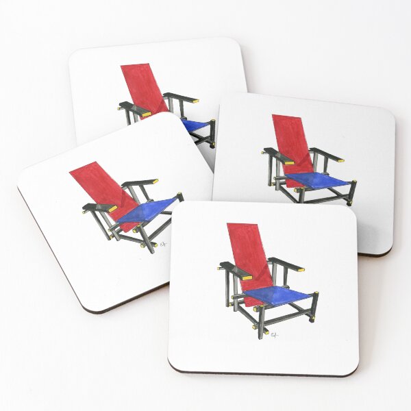 Item preview, The Red And Blue Chair - Watercolor Painting designed and sold by Eugenia Alvarez.