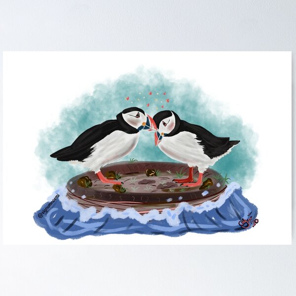 Item preview, Puffins designed and sold by SignumNoemiArt.