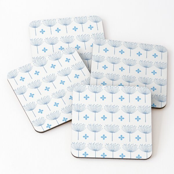 Item preview, Blue Flowers and leaves pattern Floor pillow designed and sold by KIKOOSTORE.