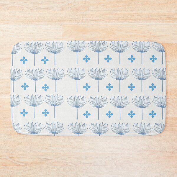 Item preview, Blue Flowers and leaves pattern Floor pillow designed and sold by KIKOOSTORE.