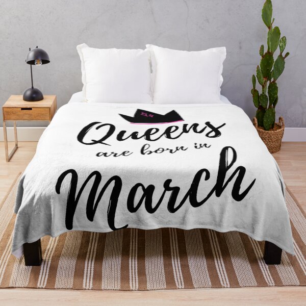Item preview, Queens are born in March. Happy Birthday! March Birthday Gift for Women and Girls. Cute Bday present design. designed and sold by That Cheeky Tee.