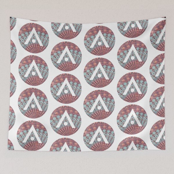 Item preview, Red and Blue Boho Aveda Logo designed and sold by Dalaura.