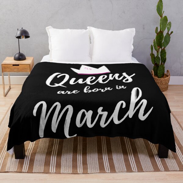 Item preview, Queens are born in March. Happy Birthday! March Birthday Gift for Women and Girls. Cute Bday present design. designed and sold by That Cheeky Tee.