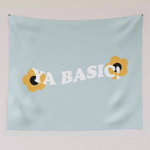 Item preview, "Ya basic!" Floral The Good Place quote designed and sold by --EllieEdits--.
