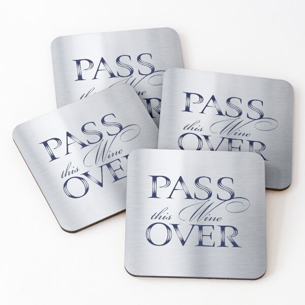 Item preview, Passover Seder Wine Label - Pass this wine Over - Silver collection. פסח designed and sold by We-thePixels.