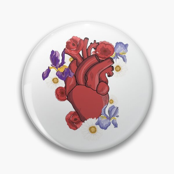 Item preview, Anatomical Heart with Flowers designed and sold by glameour.