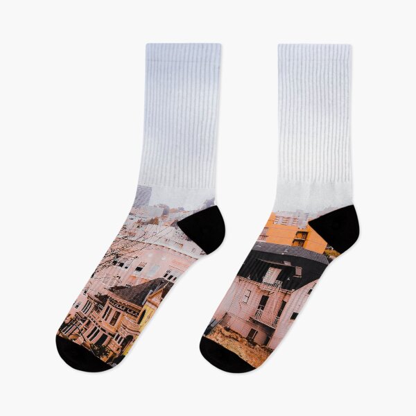 Item preview, before sunset city view at Alamo Square, San Francisco, California, USA designed and sold by Mrvell.