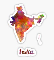 India in watercolor Sticker