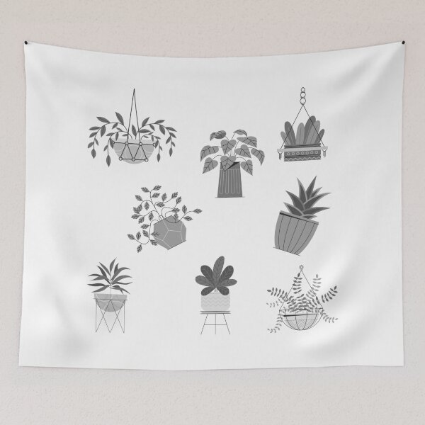 Item preview, Black and white plant artwork designed and sold by FADIS.