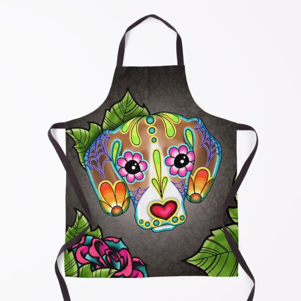 Item preview, Day of the Dead Beagle Sugar Skull Dog designed and sold by Pretty In Ink.