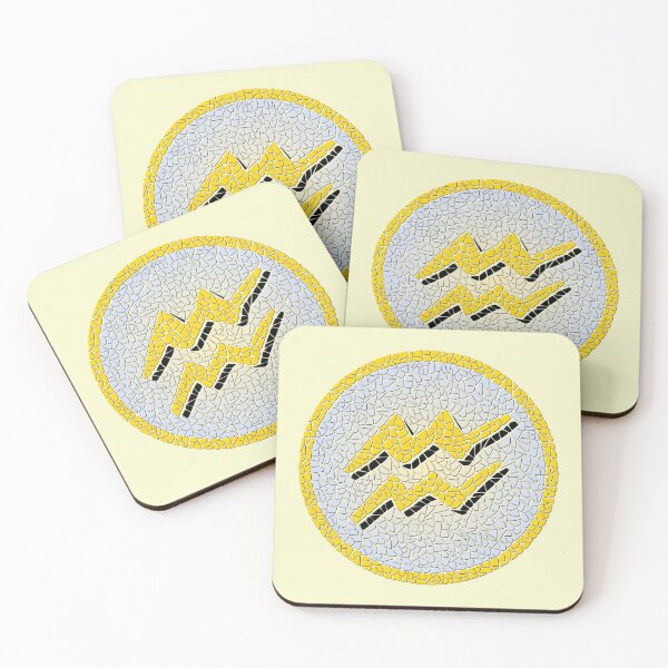 Item preview, Astrological Symbol Aquarius in Circular Mosaic Effect designed and sold by kernowerno.