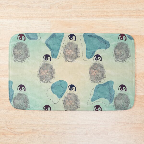 Item preview, Minimalist Penguin And Icebergs On Crumbled Paper (Scandinavian Style Design)  designed and sold by MindCereal.