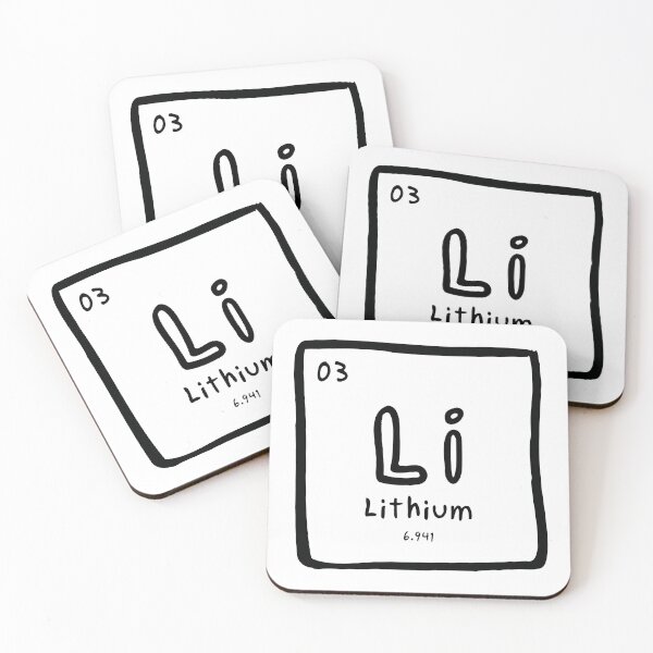 Item preview, Element 03: Lithium (Black and White) designed and sold by mjlemay.