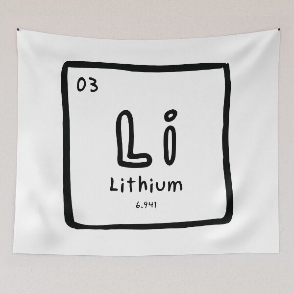 Item preview, Element 03: Lithium (Black and White) designed and sold by mjlemay.