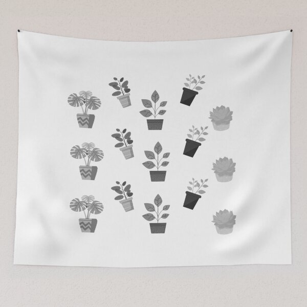 Item preview, Black and white plant artwork designed and sold by FADIS.