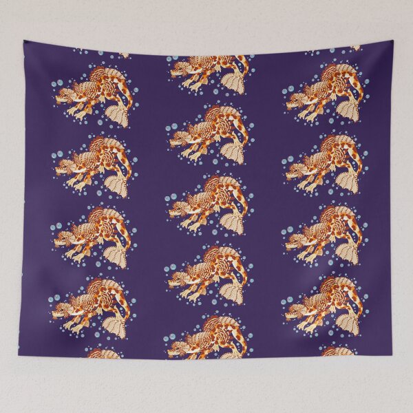 Item preview, Koi dragon swimming bubbles designed and sold by KatyChristoff.