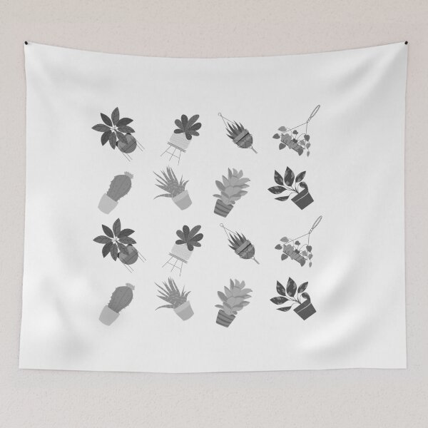 Item preview, Black and white plant artwork designed and sold by FADIS.