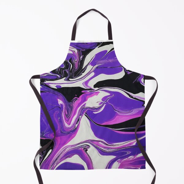 Item preview, purple waves; fluid art in purple black silver designed and sold by Awesomefamily.
