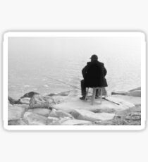 Patience And Hope Fisherman Silhouette Sticker