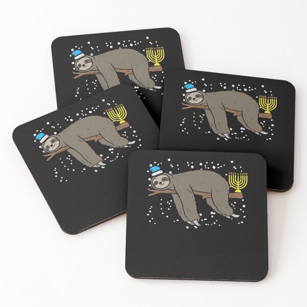 Item preview, Lazy Sloth With Jewish Hanukkah Chanukah Menorah designed and sold by whitneyiott9632.